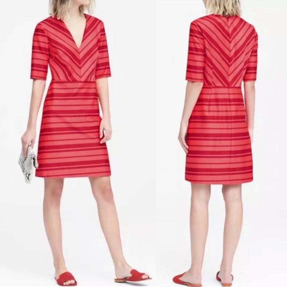 Banana Republic | Striped Elbow Sleeve Dress *NWT